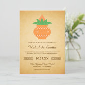 Elegante Kalash Vintage Indiase Trouw Uitnodiging (Staand voorkant)