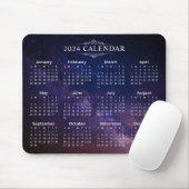 Elegante Kalender 2024 op Melkweg | Mousepad Muismat (Met muis)