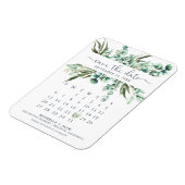 Elegante kalender Eucalyptus Bewaar de datummagnee Magneet (Linkerzijde)