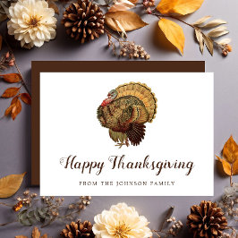 Elegante kalkoen fijne Thanksgiving Feestdagenkaart