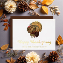 Elegante kalkoen fijne Thanksgiving goud