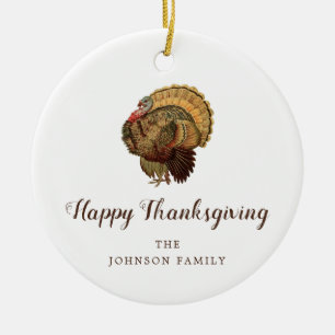 Elegante kalkoen fijne Thanksgiving  Keramisch Ornament
