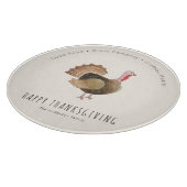 Elegante kalkoen thanksgiving snijplank (Hoek)