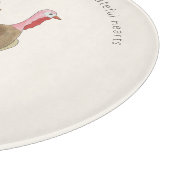 Elegante kalkoen thanksgiving snijplank (Hoek)