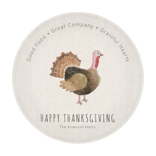 Elegante kalkoen thanksgiving snijplank (Voorkant)