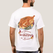 elegante kalkoenThanksgiving T-Shirt (Achterkant)
