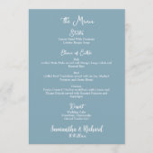 Elegante kalligrafie 5x7" Trouwtafel Flat Menu (Voorkant)