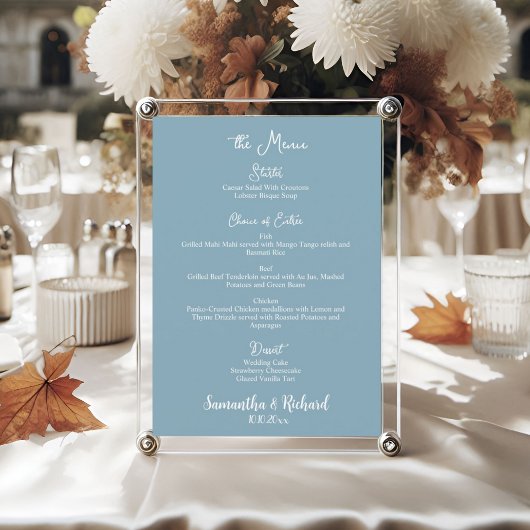 Elegante kalligrafie 5x7" Trouwtafel Flat Menu
