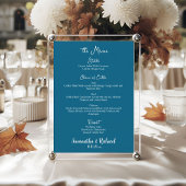 Elegante kalligrafie 5x7" Trouwtafel Flat Menu