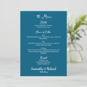 Elegante kalligrafie 5x7" Trouwtafel Flat Menu (Staand voorkant)