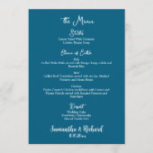 Elegante kalligrafie 5x7" Trouwtafel Flat Menu (Voorkant)