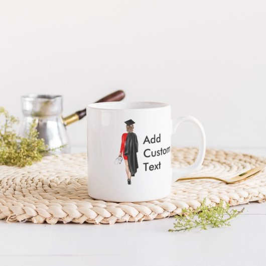 Elegante kalligrafie aangepaste tekst Afstuderen k Koffiemok