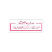 Elegante Kalligrafie Achternaam Retouradres Zelfinktende Stempel (Design)