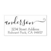 Elegante kalligrafie adresstempel met script lette rubberstempel (Afrduk)