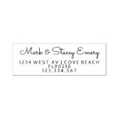 Elegante kalligrafie Adresstempel, retouradres Zelfinktende Stempel (Design)