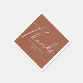 Elegante kalligrafie afstudeerfeest dank u servet (Hoek)