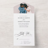 elegante kalligrafie all in one uitnodiging (Binnen)