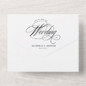 elegante kalligrafie all in one uitnodiging (Achterkant)