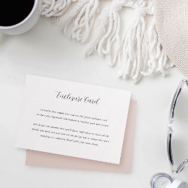 Elegante kalligrafie Alles doel Aanpasbaar Informatiekaartje