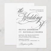 Elegante kalligrafie Amerikaanse stijl handschrift Kaart (Voorkant / Achterkant)