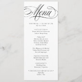 Elegante kalligrafie Amerikaanse stijl handschrift Menu (Voorkant)