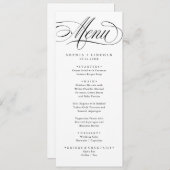 Elegante kalligrafie Amerikaanse stijl handschrift Menu (Voorkant / Achterkant)