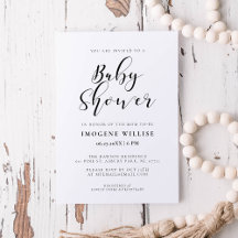 Elegante kalligrafie Baby shower