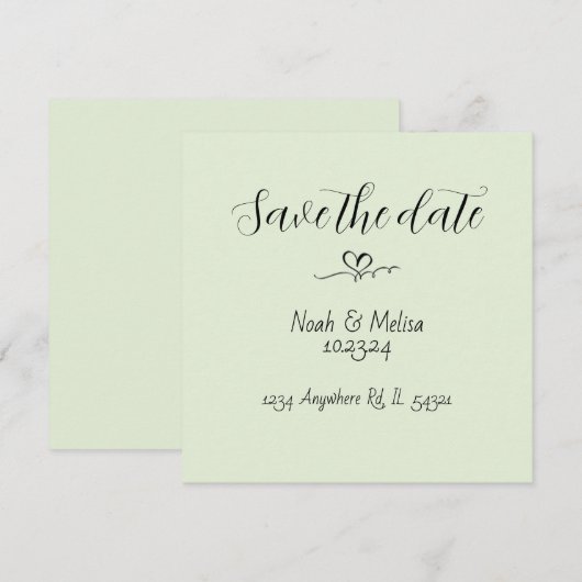 Elegante kalligrafie Bewaar de Datum Uitnodigingen (Voorkant / Achterkant)