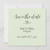 Elegante kalligrafie Bewaar de Datum Uitnodigingen (Voorkant)