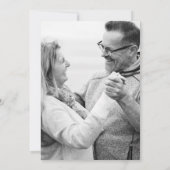 Elegante kalligrafie Black & White Vow Vernieuwing Kaart (Achterkant)