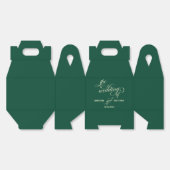 Elegante kalligrafie Blauwgroen bruiloft Bedankdoosjes (Ongevouwen)