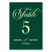 Elegante kalligrafie Blauwgroen bruiloft Kaart (Achterkant)