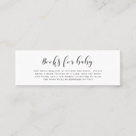 Elegante kalligrafie Boeken voor baby aanvraagkaar Mini Visitekaartje