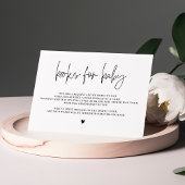 Elegante kalligrafie boeken voor Baby, Baby shower Informatiekaartje