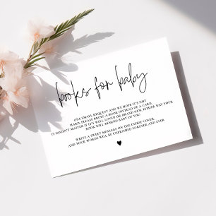 Elegante kalligrafie boeken voor Baby, Baby shower Informatiekaartje