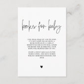 Elegante kalligrafie boeken voor Baby, Baby shower Informatiekaartje (Voorkant)