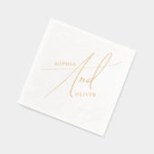 Elegante kalligrafie Boho Wedding Folie Servetten (Links)