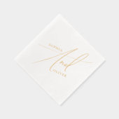 Elegante kalligrafie Boho Wedding Folie Servetten (Rechts)