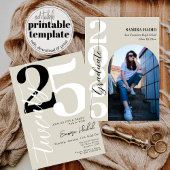 Elegante kalligrafie boog foto afstudeerfeest kaart