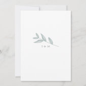 Elegante kalligrafie Botanisch verlovingsfeest Kaart (Achterkant)