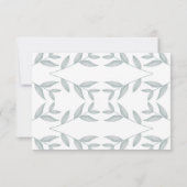 Elegante kalligrafie Botanische Bruiloft Dank u Bedankkaart (Achterkant)