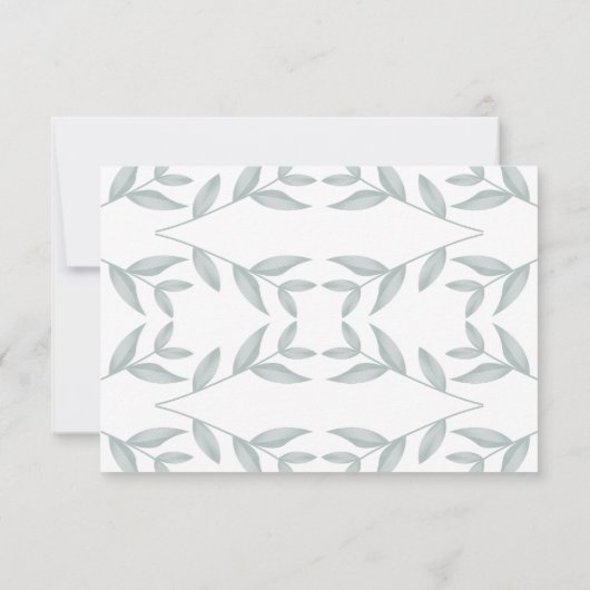 Elegante kalligrafie Botanische Bruiloft Dank u Bedankkaart (Achterkant)