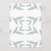 Elegante kalligrafie Botanische bruiloft Details Informatiekaartje (Achterkant)