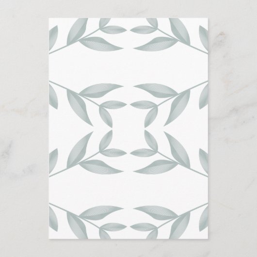 Elegante kalligrafie Botanische bruiloft Details Informatiekaartje (Achterkant)