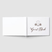 Elegante kalligrafie & Botanische Monogram Crest Gastenboek (Volledig)