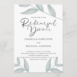 Elegante kalligrafie Botanische repetitie Diner Kaart