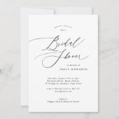 Elegante kalligrafie bruids douche uitnodiging (Voorkant)