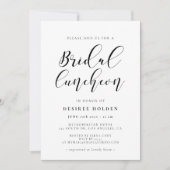 Elegante kalligrafie bruids lunch kaart (Voorkant)