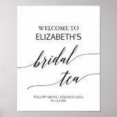 Elegante kalligrafie bruids thee welkom poster (Voorkant)