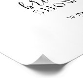 Elegante kalligrafie bruidsfeest welkomstposter poster (Hoek)